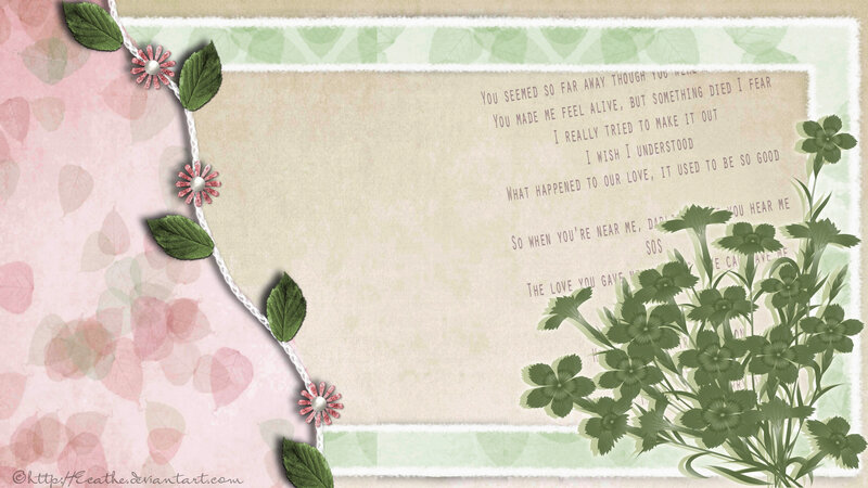 Floral Card with Lyrics