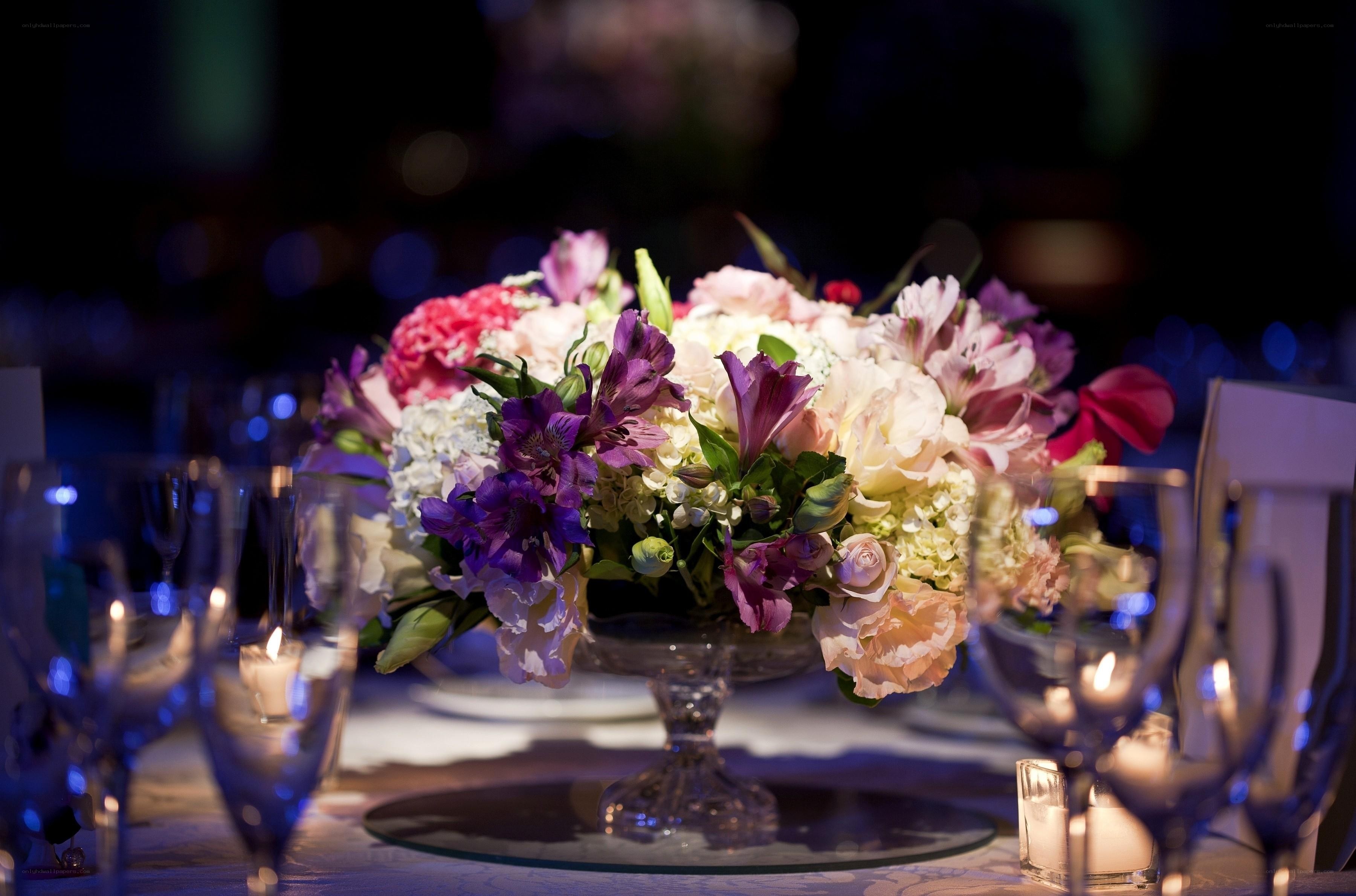 Floral centerpiece at event