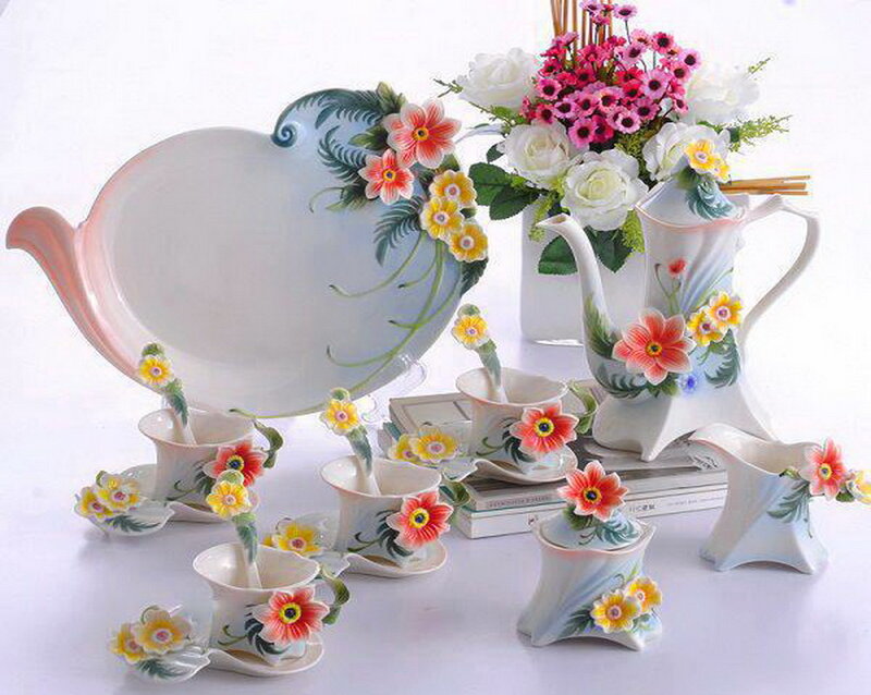 Floral Ceramic Tea Set