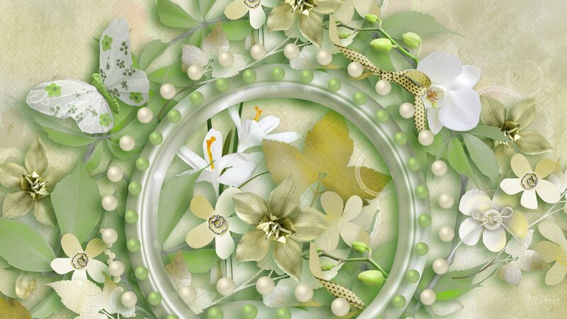 Floral Collage with Frame