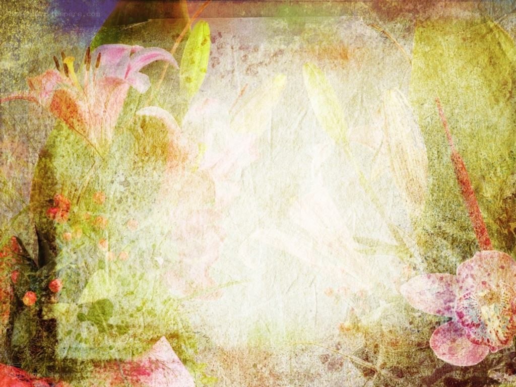 floral collage with vintage texture