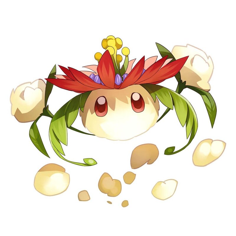 floral creature with seeds