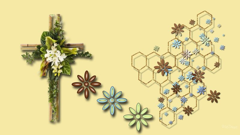 Floral Cross Decoration