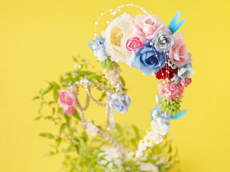Floral Crown on Yellow