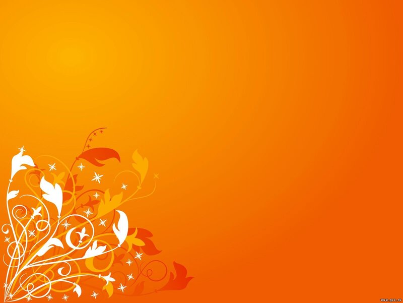 Floral Design in Corner — Orange, Warm, Vector Art, Leaves