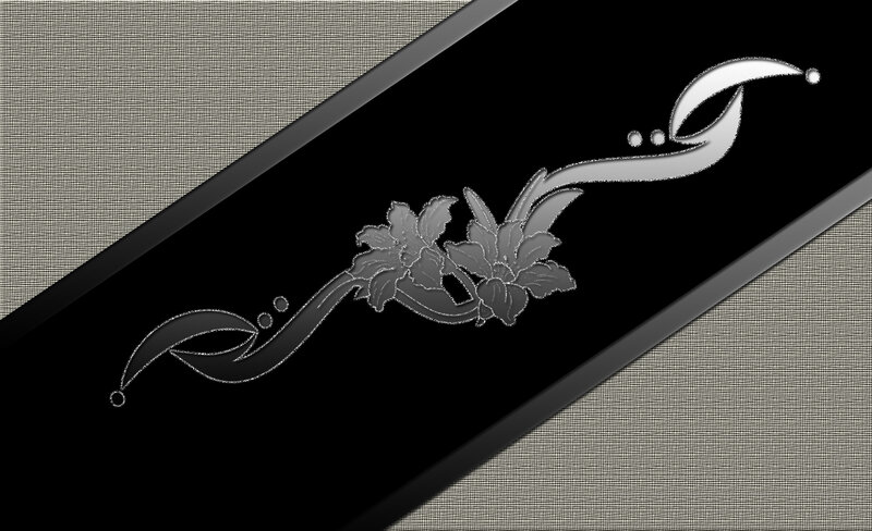 Floral Design on Black Background — Elegant