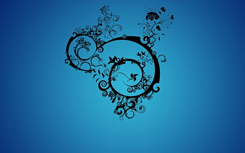 floral design on blue