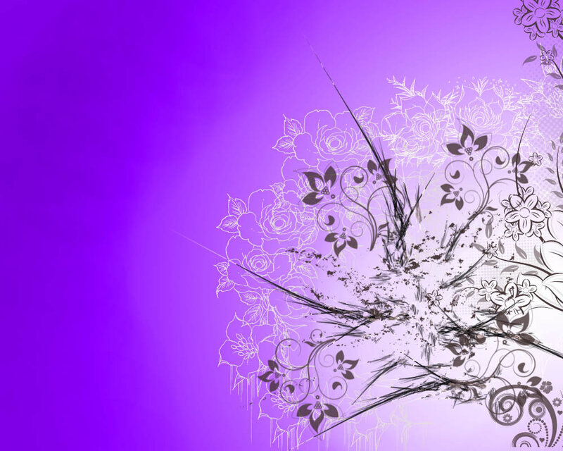 Floral Design on Purple Background