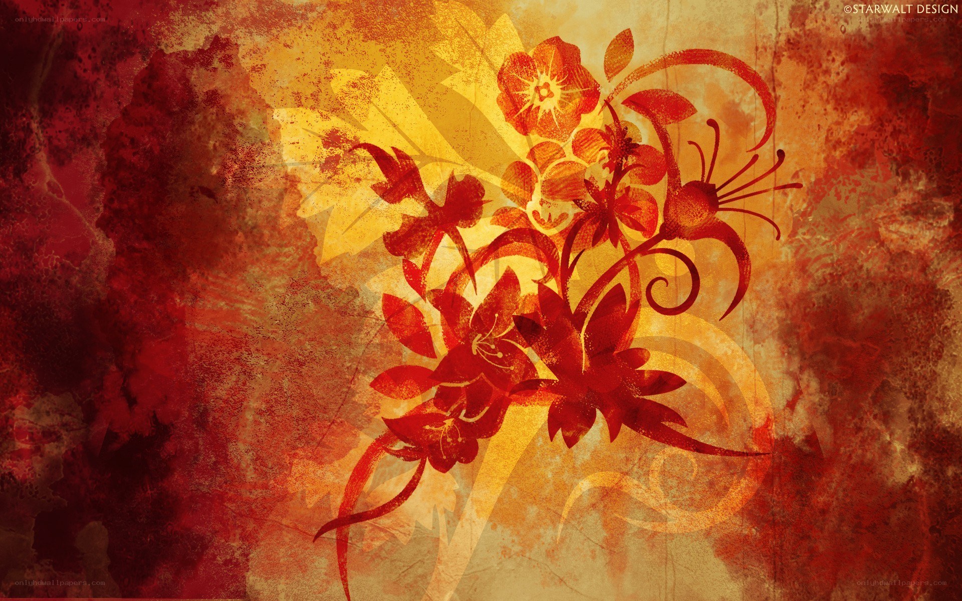 floral design on textured background
