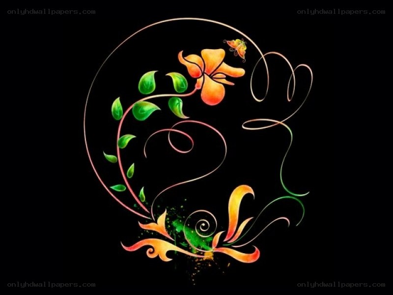 floral design with butterfly