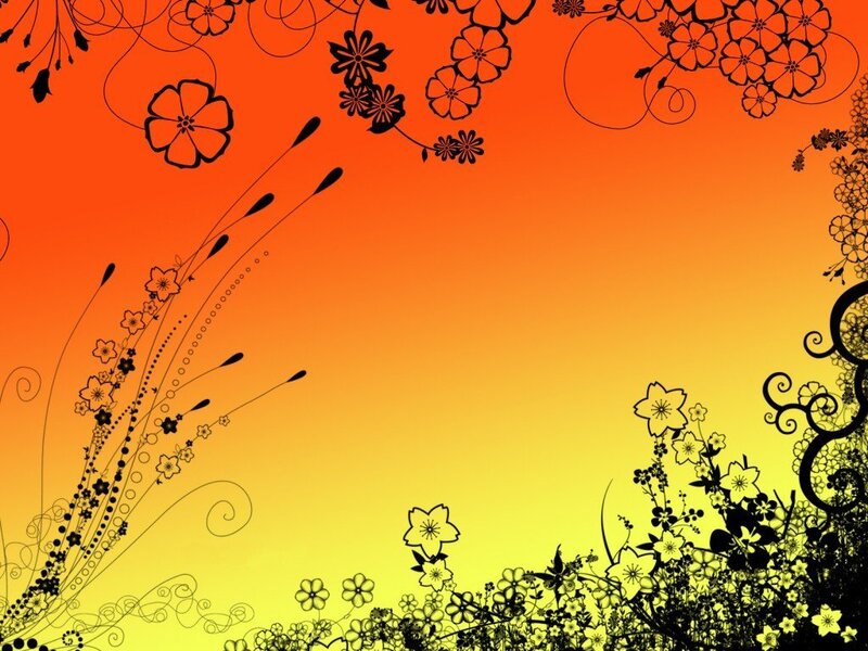 floral design with gradient background
