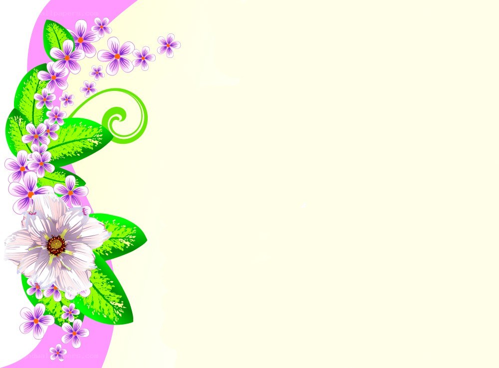 floral design with purple flowers