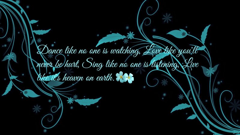 Floral Design with Quote — Black