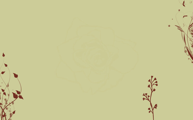 floral design with rose outline