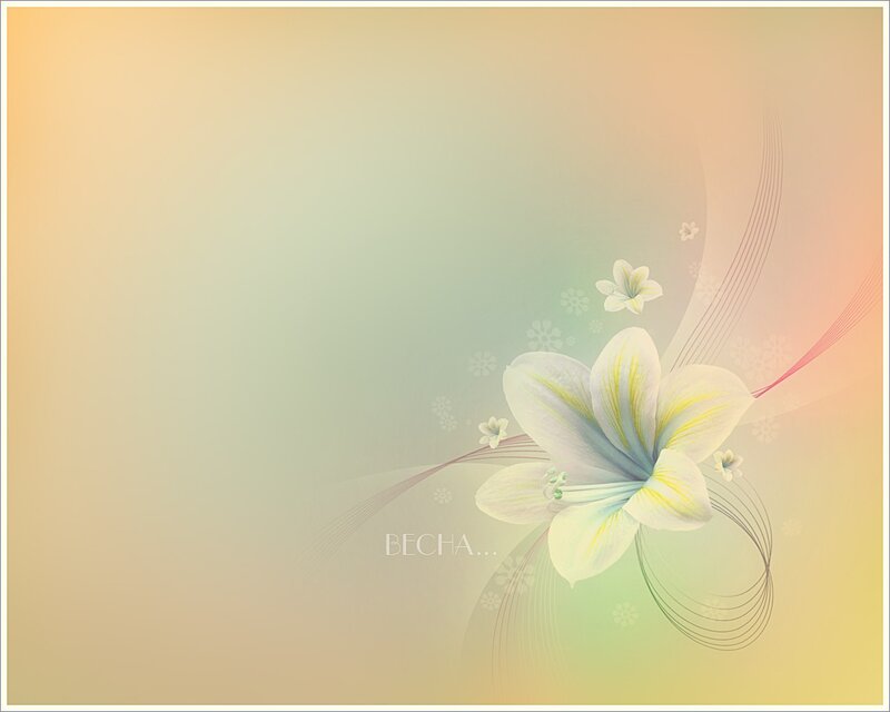 Floral design with soft colors