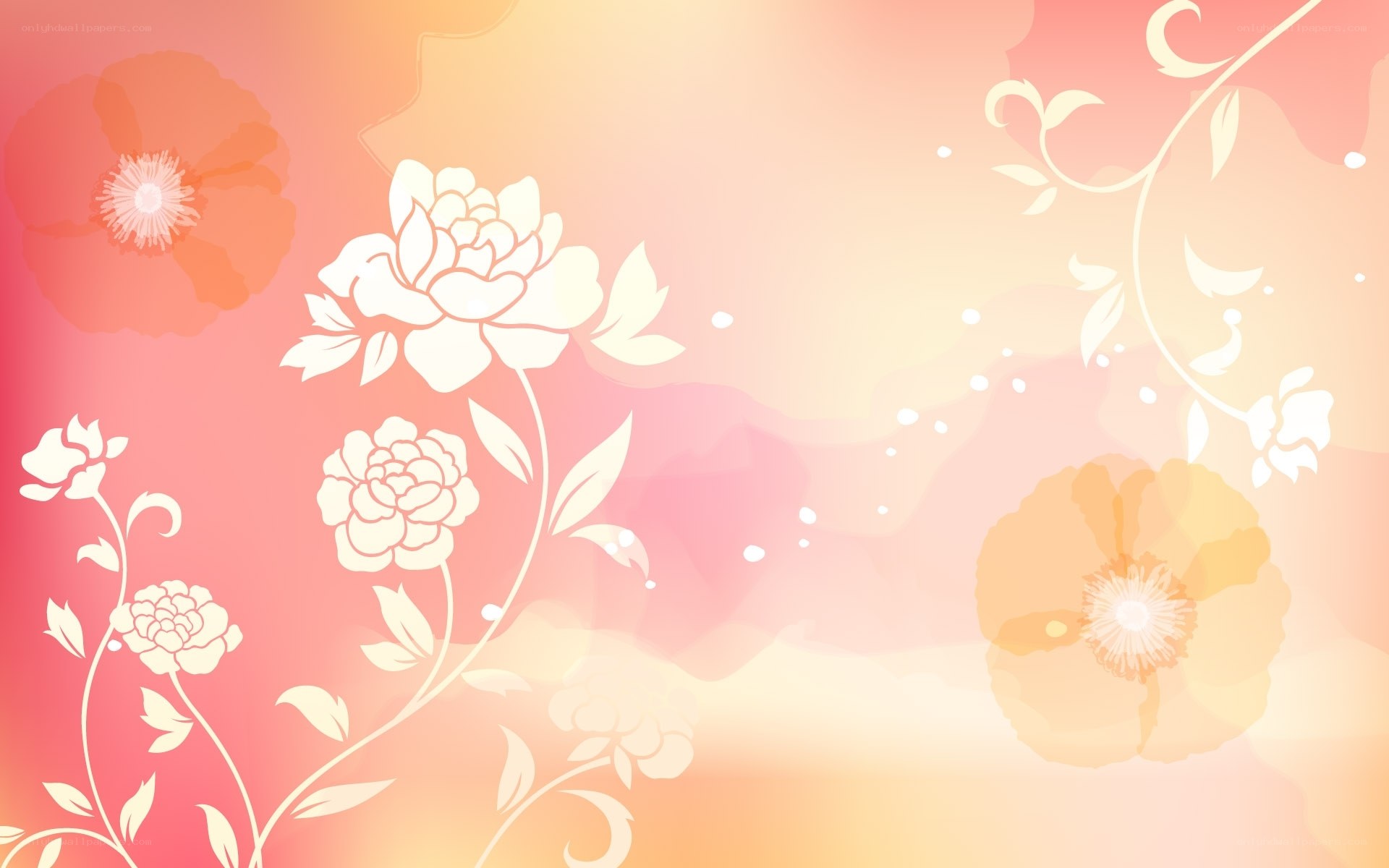 floral design with soft colors
