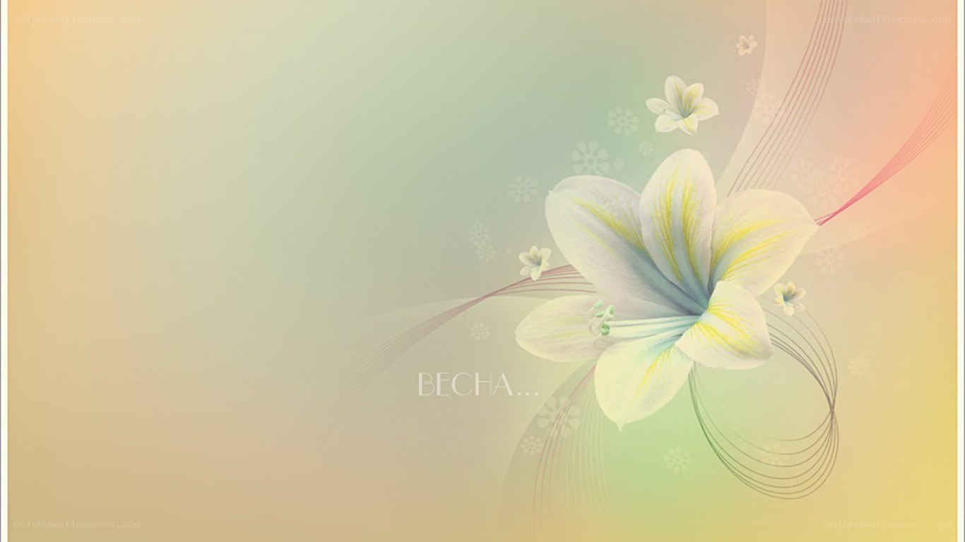 Floral design with soft gradient