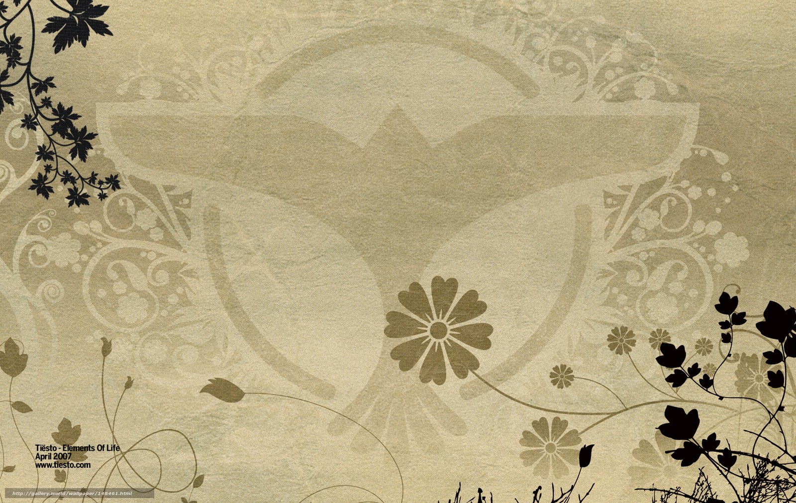 Floral design with Tiësto logo
