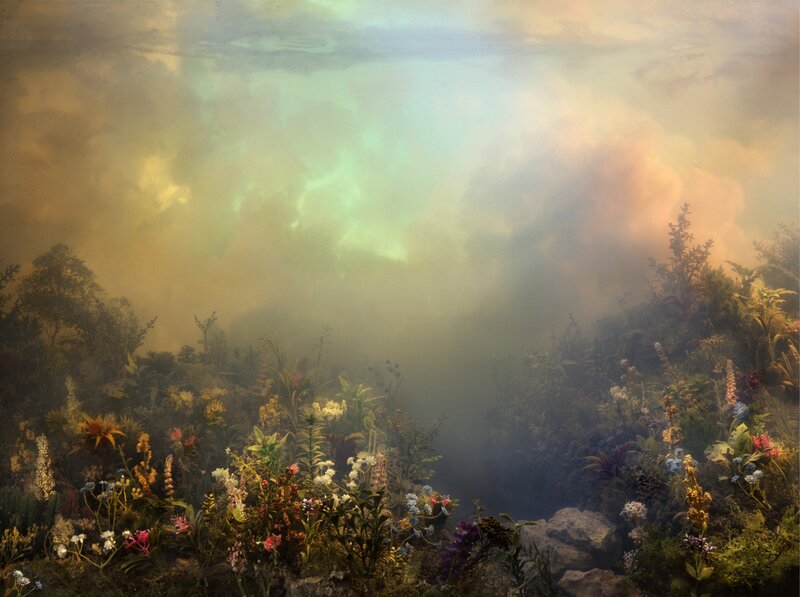 Floral Diorama under Mist