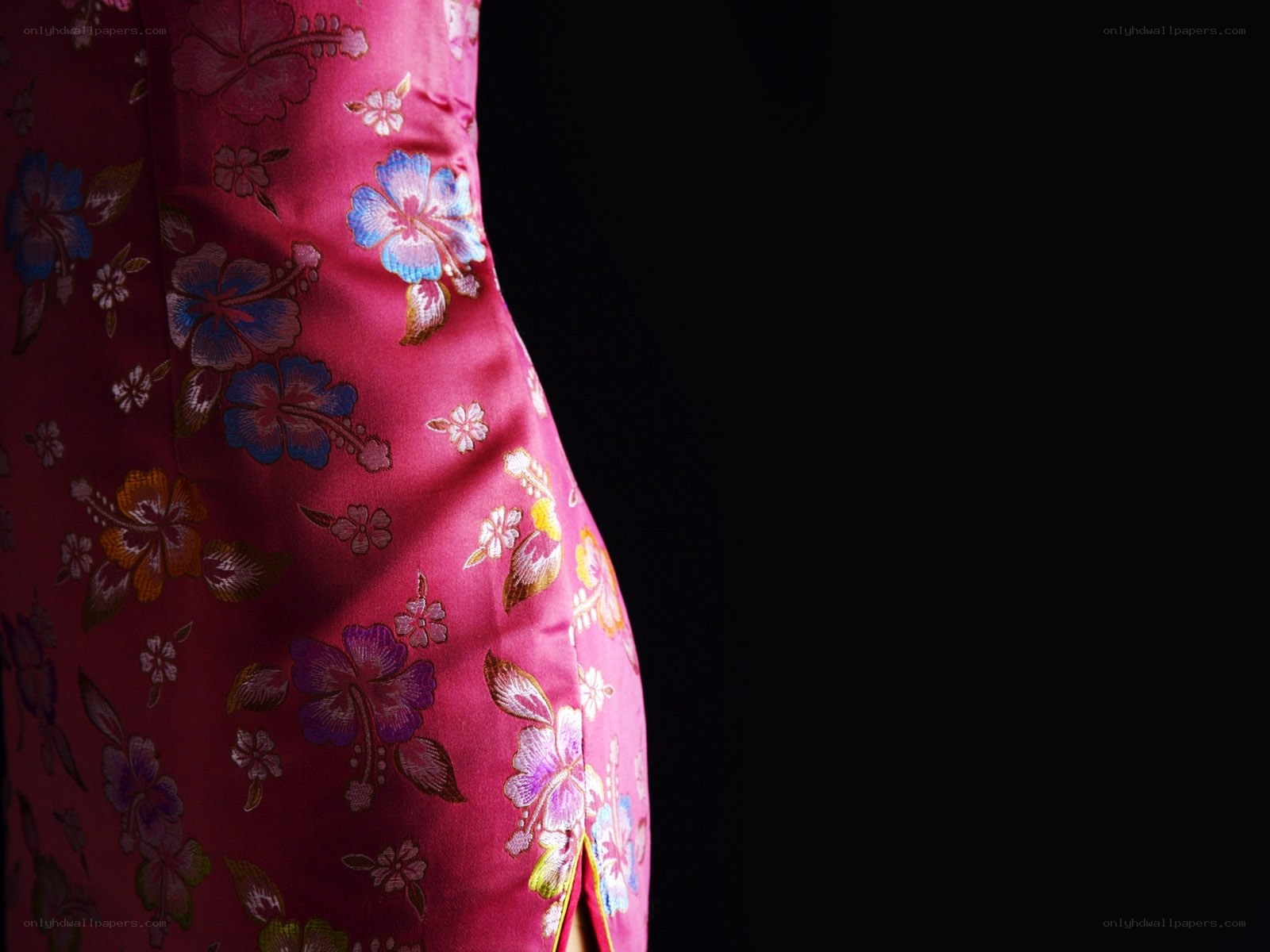 floral dress side view