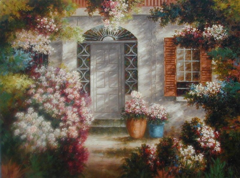 Floral garden entrance