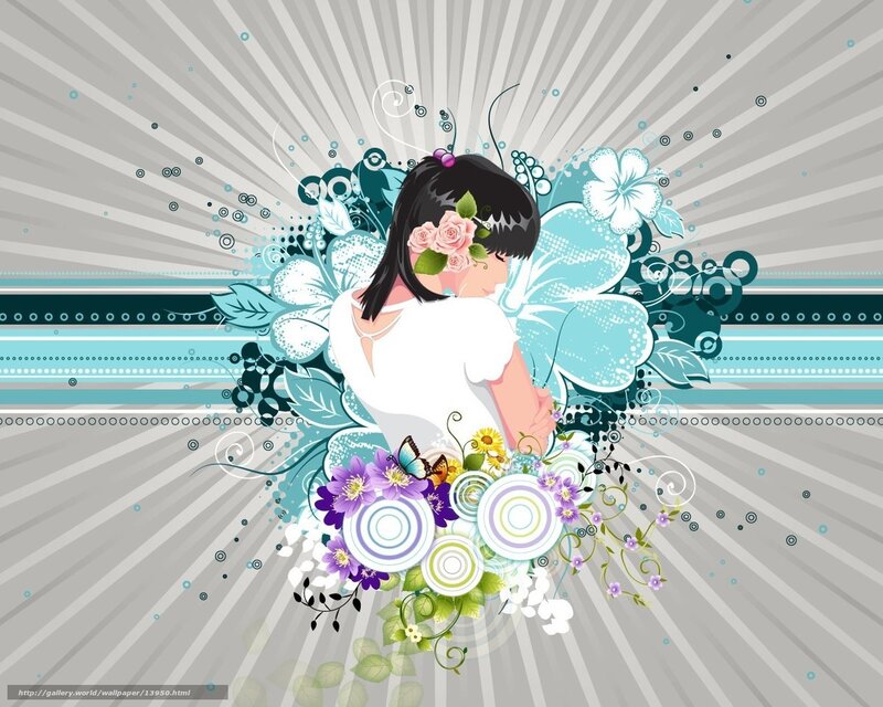 floral girl with butterfly wings