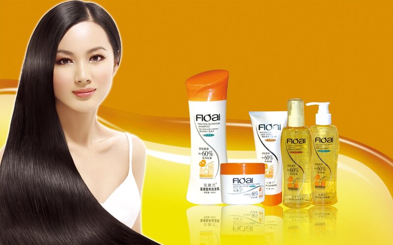 Floral hair care product line