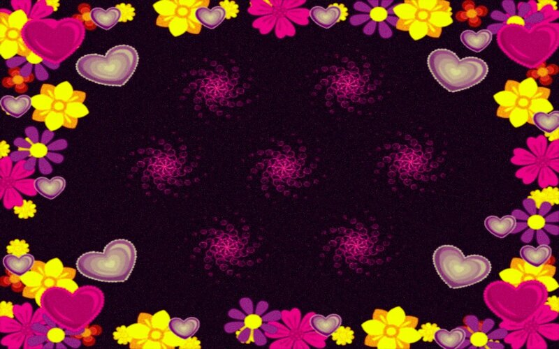 Floral Heart Border