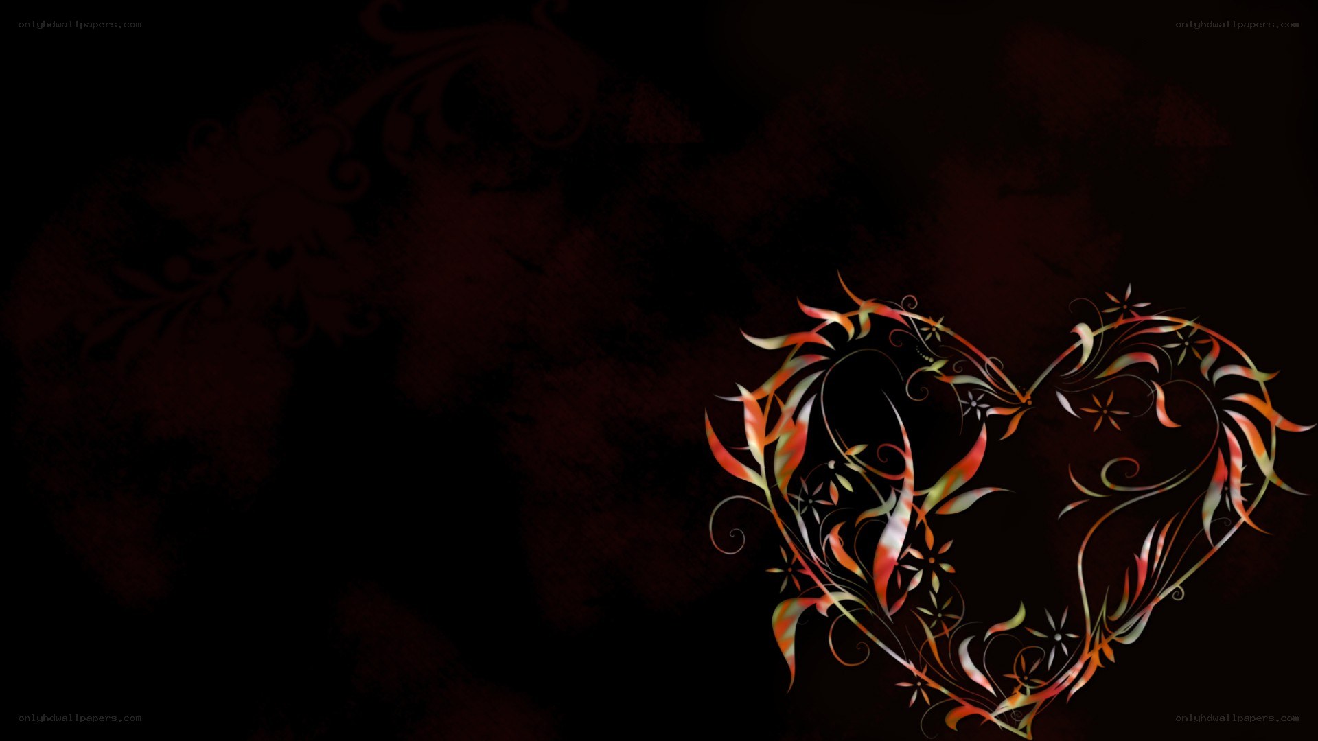 floral heart design