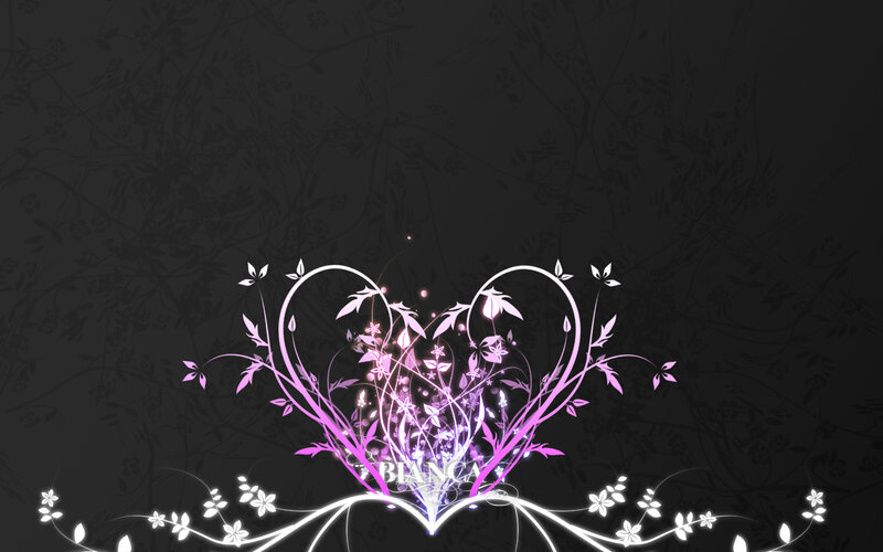 floral heart design wallpaper