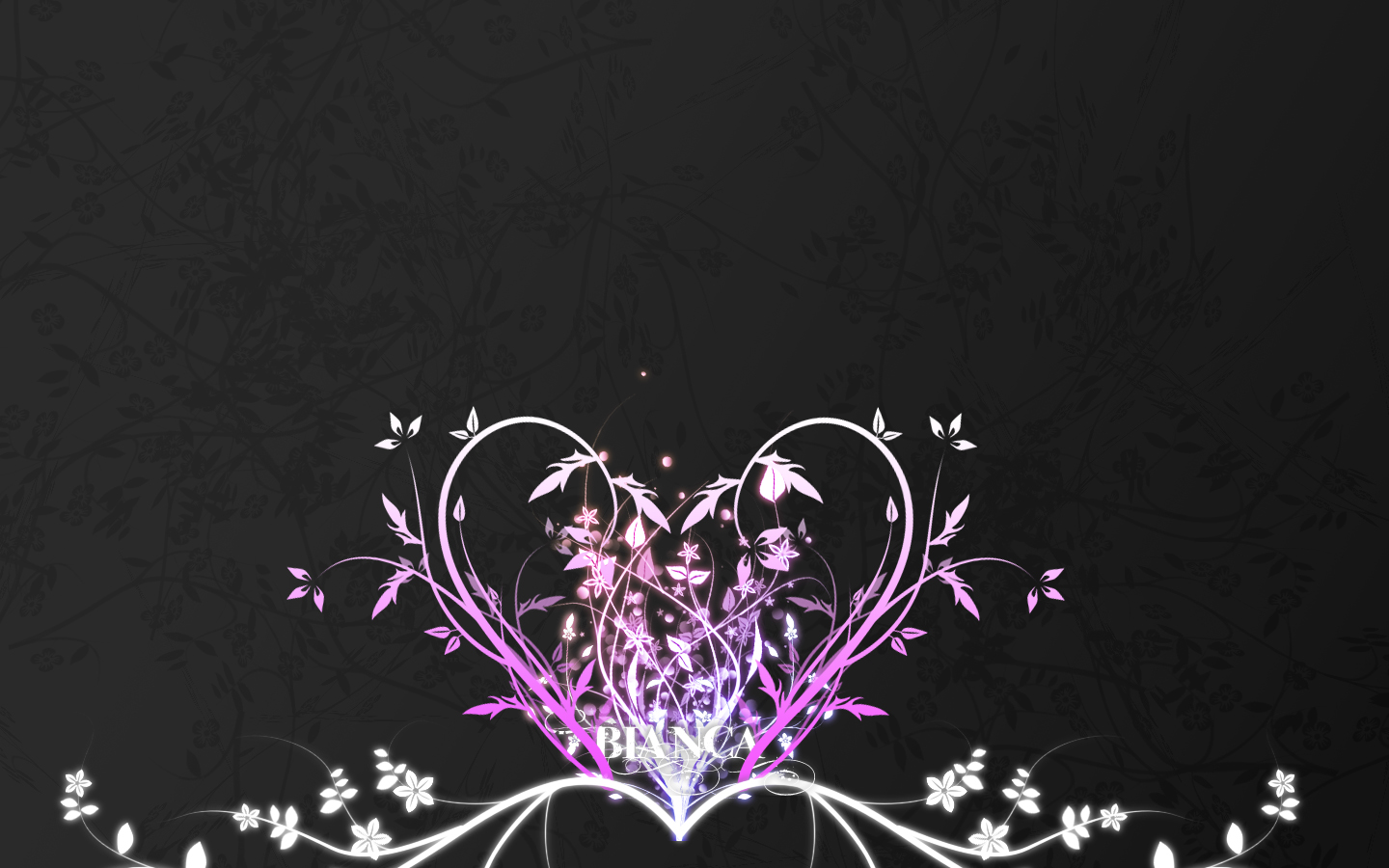 floral heart design wallpaper