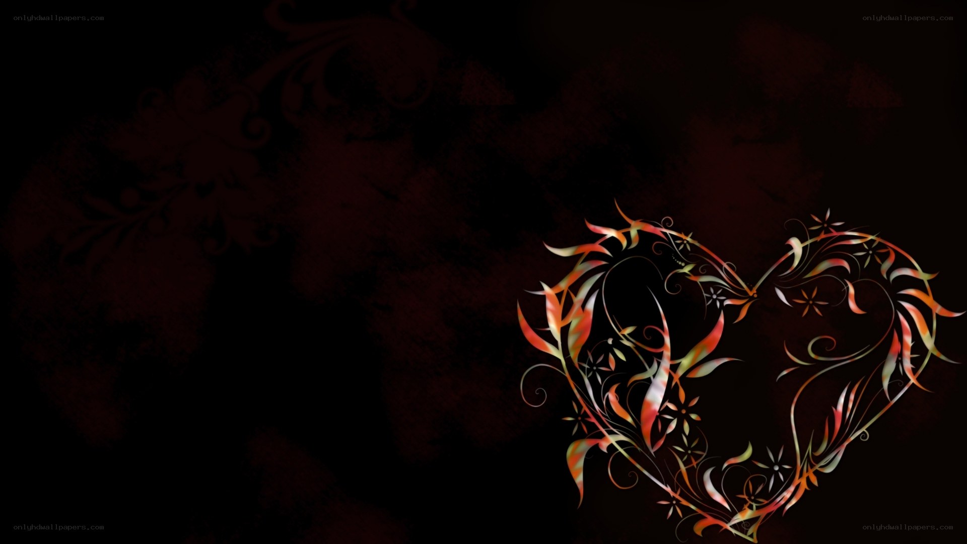floral heart design