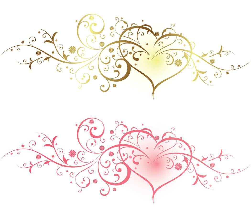floral heart designs