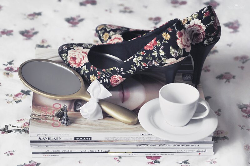 Floral High Heels and Accessories