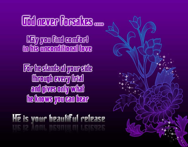 Floral Illustration with Text — Purple