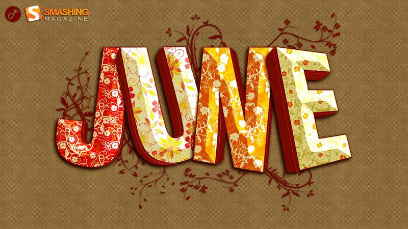 Floral June Text Art