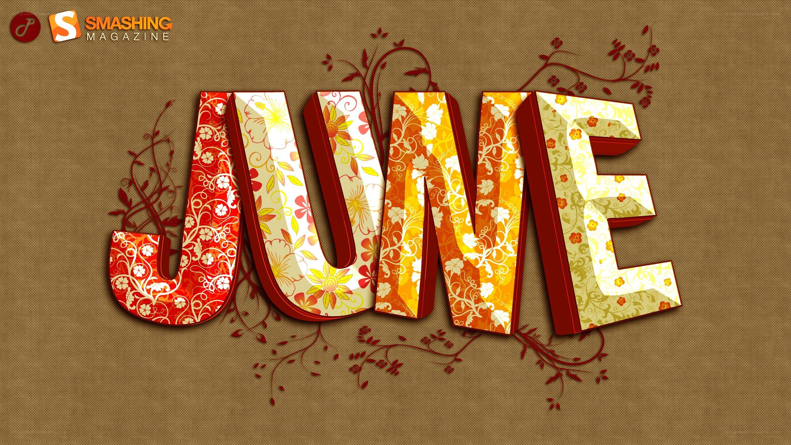 Floral June Text Art