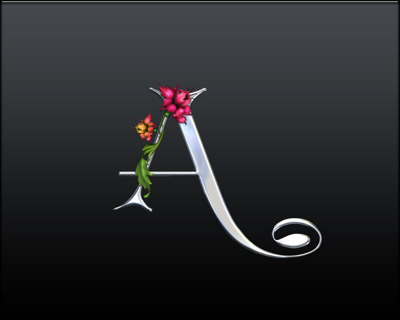 Floral letter A design