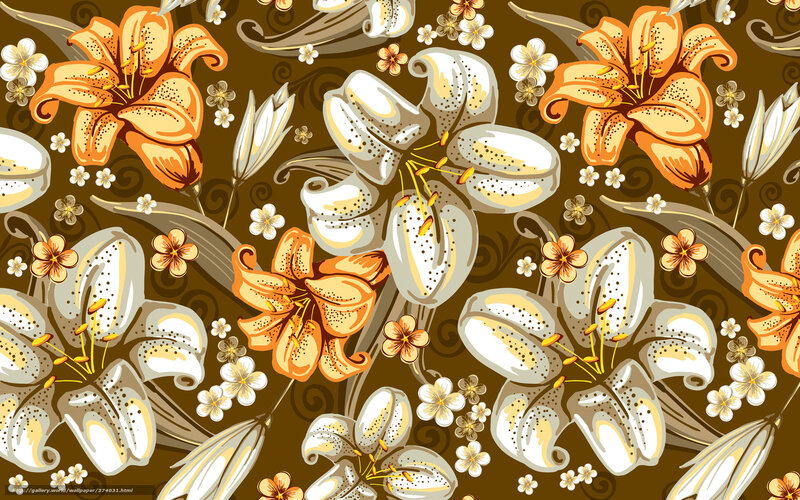 floral lily pattern