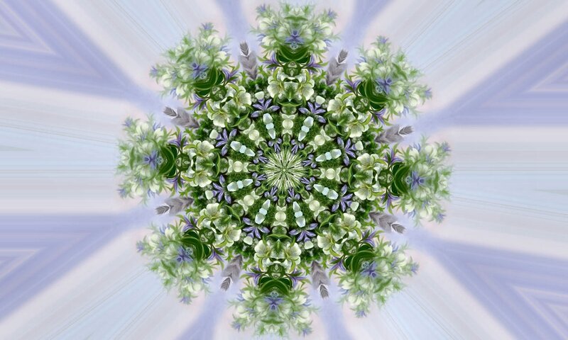 Floral Mandala Pattern — Green, Calm