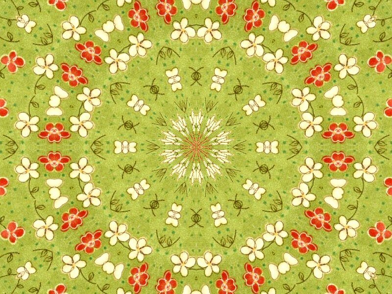 Floral Mandala Pattern — Green