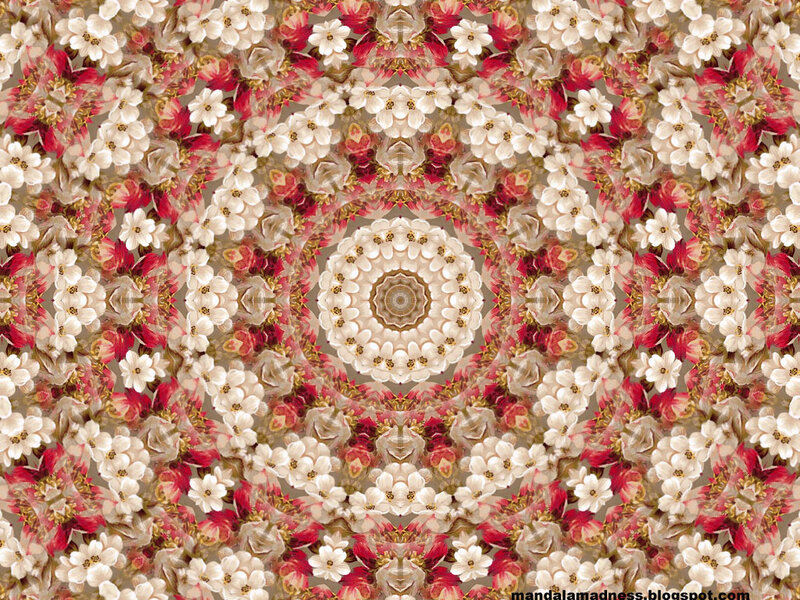 Floral Mandala Pattern — White