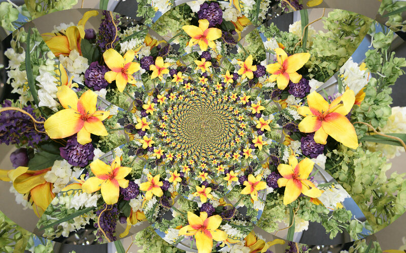 Floral Mandala Pattern — Yellow, Symmetrical