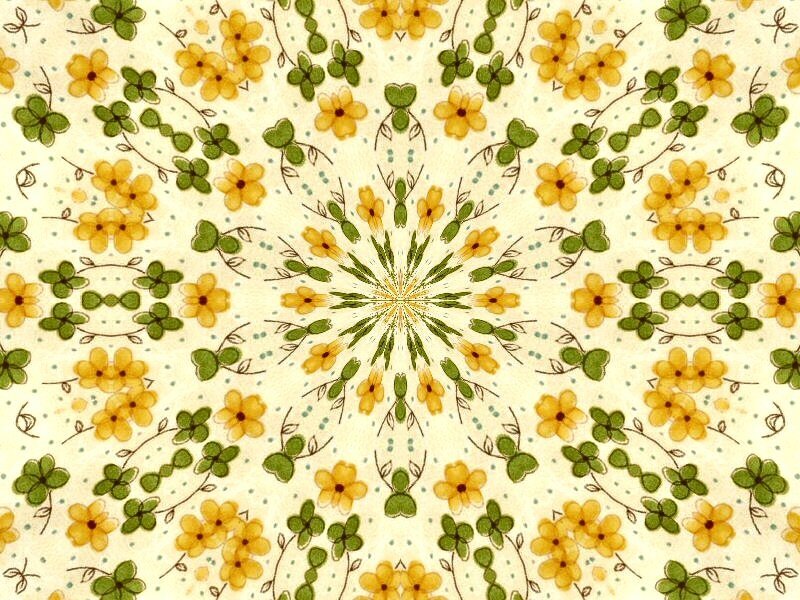 Floral Mandala Pattern — Yellow