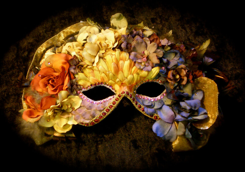Floral Mask with Jewels