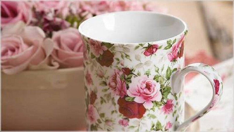 Floral Mug with Roses