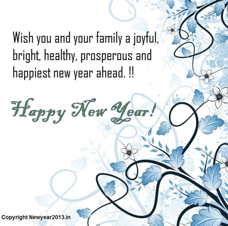 Floral New Year Card