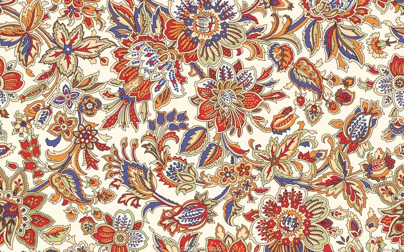 Floral Paisley Pattern — Red
