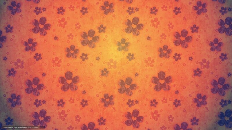 Floral Pattern Background — Orange