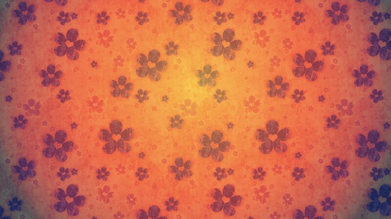 Floral Pattern Background — Orange, Warm, Sunset